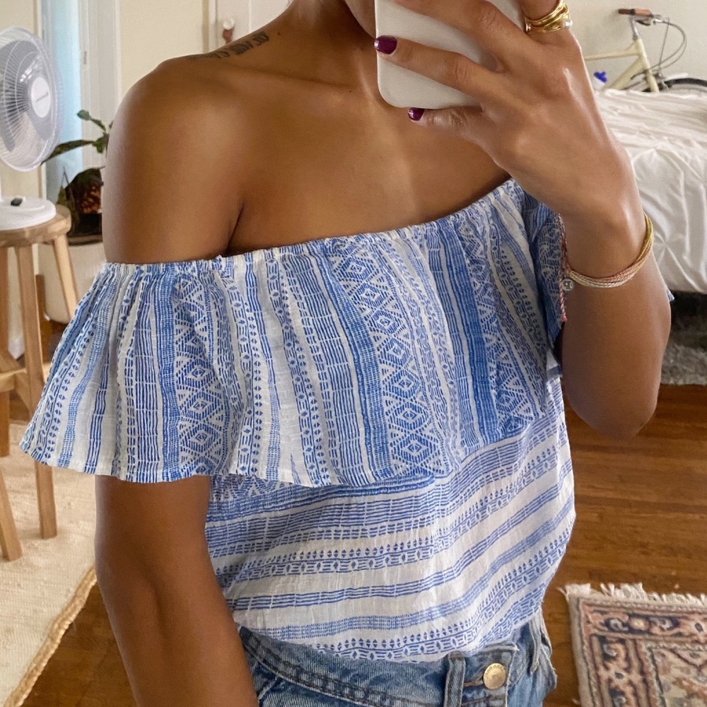 Off-the-Shoulder Flounce Top - Picture 2 of 6